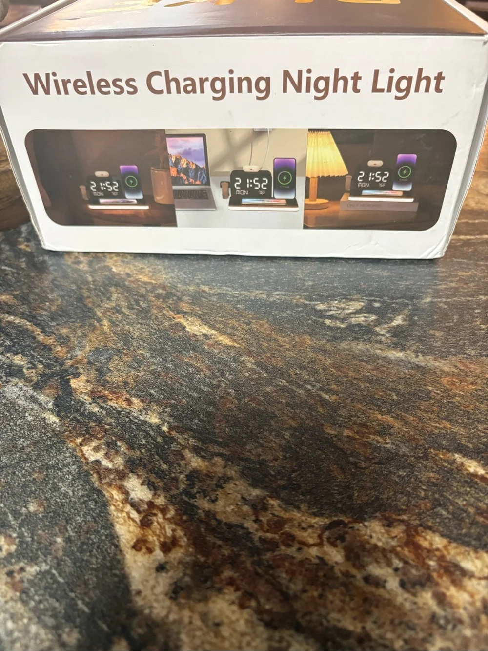 Wireless Charging Night Light Dock - Black